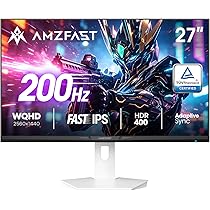 Amzfast Monitor Gaming 27 Pulgadas - 200Hz, QHD 2560x1440, IPS