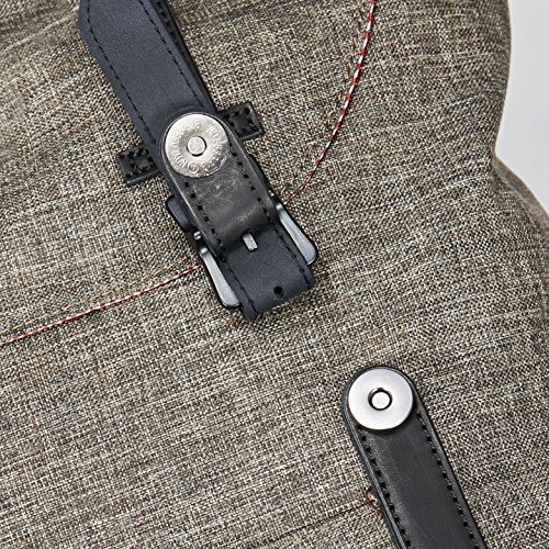 Rucksack Damen Herren Vintage KAUKKO Reiserucksack Studenten Rucksack Laptop Rucksack f  r 14  Notebook L  ssiger Daypacks Schultaschen f  r Wandern R