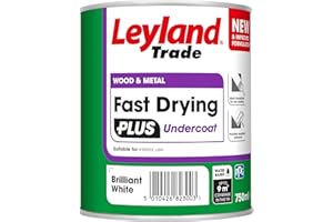 Leyland Trade – Wood & Metal - Fast Drying Plus - Undercoat - Brilliant White - Enhanced Durability – Excellent Flow & Professional Finish - 750ml