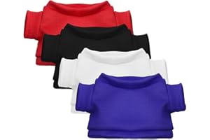 APOMOONS 4 Pcs Build a Bear Clothes, Bear Shirts Stuffed Animal Clothes, Fit Most 12-16 Inch Bears Tee Shirt Clothes, Teddy Bear Clothes Outfits Accessories, Cute Tiny Clothes Diy Mini