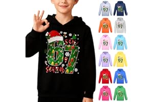 GENERIC Christmas 67 Kids Hoodies Six Seven 6 7 Meme Christmas Jumper Kids Hoodie Fashion Print Boys Xmas Jumpers Long Sleeve Pullover Sweatshirt Fashion Xmas Hoodies for Boys Girls