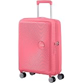American Tourister Soundbox Cabin Trolley Case, 55 cm | Coral Soleado, expandable hard case, 55H x 40W x 20D cm, 35.5/41 L, 5