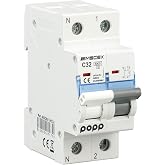 POPP&reg; Industrial Magnetic Thermal Automatic Switch CURVE C 1P 2P 3P + 6A 10A 16A 20A 25A 32A 40A 50A 63A &hellip; (2P, 32A)