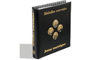 Leuchtturm 342176 Album numismatique Optima Classic-Design Médailles Souvenirs INCL. 5 Pochettes pour pièces Optima