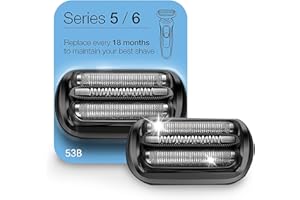 WIGTHVOY Compatible con Braun Series 5 53B Cabezal de Recambio Negro para Afeitadora Eléctrica, Compatible con las Afeitadoras Series 5 y Series 6