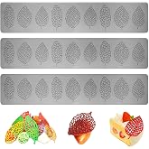 3 Pieces Leaf Silicone Mould, Lace Mould for Leaf Cake, Lace Fondant Mould, for Baking Resin, Soap, Candy Chocolate, Crafts