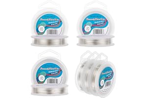 BENECREAT 3 Rollos 0.6mm/0.8mm/1mm Alambre de Cobre Plateado Cable Metal Alambre de Joyería para Manualidad Calibre 22/20/18