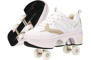 CHSSIH Roller Skate Shoes for Girls and Boys - Sneaker Skates for Women, Shoe with Retractable Wheels - Birthday Christmas for Kids