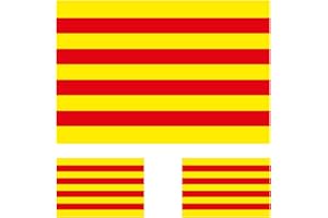 CUSTOM VINYL Bandera oficial Catalana (10cm) Pegatina de Vinilo Adhesivo +2 BONUS