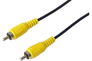 PremiumCord Kabel cinch 5 m, 1 x wtyczka RCA na 1 x wtyk cinch RCA, kabel połączeniowy audio wideo, kolor czarny, 5 m