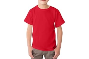 Looks Divine Gift Kids T-Shirt Crew Neck Short Sleeve Boys Cotton T-Shirt Plain Tops for Childerns