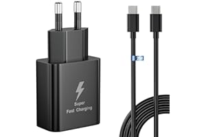 HECHOBO Cargador 25W USB C Carga Rápida para Samsung, Compatible con Samsung Galaxy A34 5g, A15, A25, A55 5G, A23 5G,A53 5G,A54 5G, S24, M23, M33, A14, S23 Ultra, S22, S21, A53, A33, A23, A13, M54, Cable C 2M