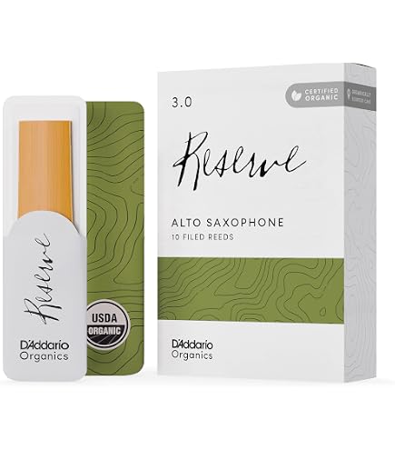 D’Addario Organic Select Jazz Filed Anches Alto Saxophone – Force 2, Lot De 5 – Bio, Projection Puissante, Son Dynamique Et Clair