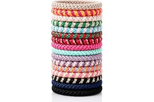 16 st flätade hårsnoddar för tjockt & lockigt hår | kan bäras som armband. Perfekta för vardag, sport och fest. Blandade färg