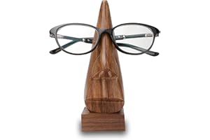 HANDY KALA Handmade Wooden Sunglasses/Spectacle Holder - Wooden Display Stand - Traditional Handcrafted Decorative Stand for Eyeglasses, Sunglasses - Aesthetic Room Decor for Bedroom, Office Desk (Nose Design)