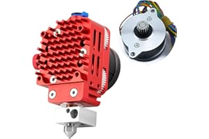 POLISI3D Upgrade Light Universal DDB Dual Gear Extruder Bowden or Direct Drive Plated Copper Printhead Compatible with Ender 3 V2 / Pro / 5 Pro, CR10/ Cr-10S S4 S5 3D Printer TPU, 0.4mm