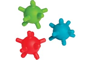 BSM Edushape - ED 862121 B - Balles et Anneaux de Dentition - Lot de 3 Balles Sensorielles et Apaisantes Gencives