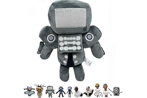 GUUIESMU Skibidi Toilet Plush Toys,Skibidi Toilet Cameraman,Skibidi Toilette Peluche,Skibidi Toilet TV Man Plush,Skibidi Toilet Figuren,Stuffed Animal Plushie Doll Toys Gift for Kids (2)