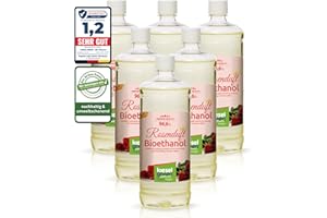 ‎KIESELGREEN KieselGreen Bioethanol 6 x 1 Litre with Fragrance for Ethanol Fireplace, Many Varieties - Bio Ethanol as Room Fragrance in Many Fragrances - Perfume for Bio Ethanol Fireplace Indoor or Bioethanol