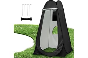 Charmofun Tenda da Bagno Pop Up, Tenda ad Apertura Istantanea con Finestra e Tasca Portaoggetti, Tenda per WC Doccia Campeggio per Spiaggia, Pesca, Escursionism
