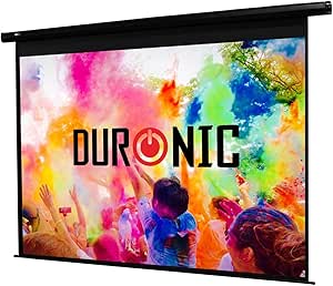 Duronic Projector Screen EPS92/169 HD Electric Projection Screen For | School | Theatre | Cinema | Home (203cm(w) X 114cm(h)-16:9 Widescreen Motorised switch control 4K / 8K Ultra HDR 3D Ready (16:9)