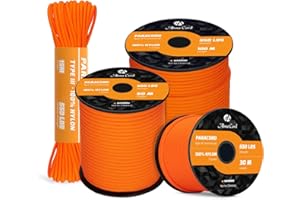 Abma Cord Paracord 550 4mm Cuerda Paracord de Nylon Tipo III Cuerda de Paracaídas 7 Hebras Cuerda para Exteriores Cuerda de Supervivencia Cuerda para Todo Uso - MAX. 250 kg (550 lbs) - 15m, 30m, 50m