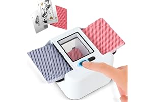 Funmo Mélangeur de Cartes Automatique,1-2 Jeux de Cartes mélangeur de Cartes,Batterie Rechargeable de 2000 mAh,Machine à Mélanger Faible Bruit pour Poker,UNO,Blackjack,Texas Hold'em