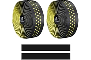 Boenoea Bike Nastro Manubrio Antiscivolo, 2 Pezzi Nastro per bici da Bicicletta con 12 Tappi Terminali per Bici da Strada Bike
