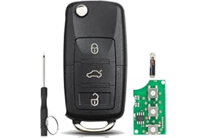 GZXNKEY 433/434MHz 3 Buttons For VW Volkswagen Beetle Golf Passat Bora Polo Skoda Fabia Roomster Octavia Seat Cordoba Remote key Fob Skoda Fabia Key FCCID:1J0959753DA ID48 chip with Screwdriver Key Ring