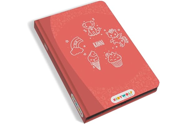 KIDYWOLF - KIDYDRAW Mini - Kawai - Tablette à Dessiner Enfant LCD 8,2" - Ardoise Magique avec 30 Calques - Jeu Éducatif & Créatif Nomade dès 4 Ans