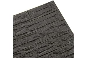 NHSUNRAY Ray-Velocity PE de espuma de 3D Ladrillo Pegatina Pared,DIY Autoadhesivo Decoración de pared Moderno Decoración para Cuarto de Baño,TV fondo,Sala de Estar y Cocina (12, Gris)