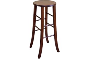 OKAFFAREFATTO DI ZIMBARDI COSTANZA OKAFFAREFATTO MADDALONI SEDIA SGABELLO IN LEGNO MASSELLO H CM 67 DA TERRA NOCE SCURO CON SEDUTA IN MASSELLO ROTONDO PUB PIZZERIA nuovo già montato