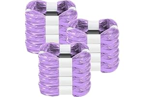 WDKXCN Nappy Bin Refill, 12 PCS Nappy Disposal Bags, Antibacterial Nappy Bags, Diaper Pail Refill Bag, Baby Diaper Bin Liner Pails Compatible with Tommee Tippee, Angelcare, Simplee Sangenic, Purple