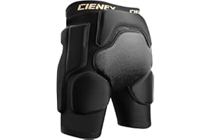 Cienfy 3D Hip Protective Padded Shorts EVA Tailbone Pad Impact Gear for Skiing Skating Snowboarding Skateboarding