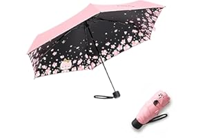 Meiyijia Ombrello compatto e pieghevole, protezione UV, portatile di Voy