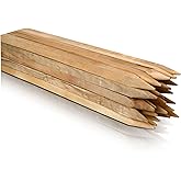 Buchenholz Holzpflöcke & Holzpfähle Quadratisch 25 Stück - Längen 120 cm - Ideal für Zaunpfosten, Zaunpfähle, Baumpfähle und 