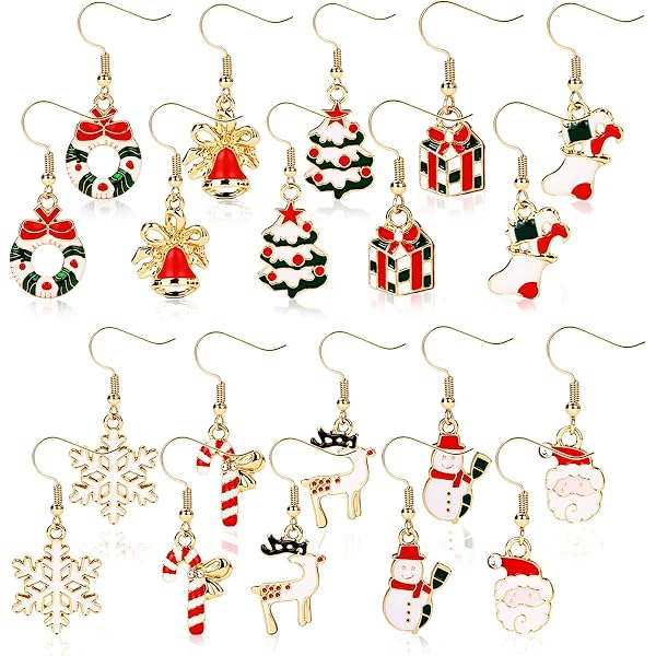 NEWEI Orecchini pendenti invernali in acrilico con gnomi natalizi, regali di Natale per donne e mamme, divertenti orecchini blu e bianchi con gnomo di Babbo Natale, gioielli da donna regali per