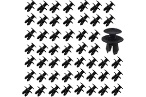 BAMYLI 100 Stück Befestigungsclips für VW T4 T5, 701867299, 70186729901C, 70186729982V, 7018672999B9, 7H086729901C, Ersatz-Türverkleidungshalterung für 9mm Loch (Schwarz)