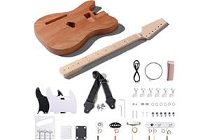 Leo Jaymz DIY TL Lefthand Style Electric Guitar Kits with Mahogany Body and Maple Neck - Maple Fingerboard and All Components Included (TL Lefthand)