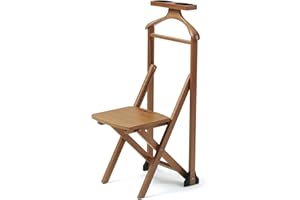 Arredamenti Italia Wieszak garderobiany z krzesłem do sypialni 2007 DUKA, drewno, zamykany, wykończenie drzewa wiśniowego Ar-It il cuore del legno