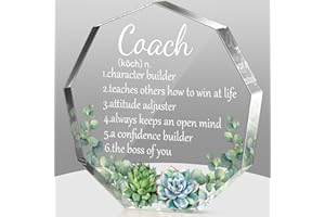 Panelee Acryl-Trainer-Geschenke für Trainer, Dankeschön, Geschenke, niedliche Schreibtischdekoration, Nonagon, Acrylschild, Tischdekorationen, Trainer, Wertschätzung, Geschenke für Baseball,