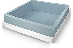 Rainbow Kids - XXL Luxus Bällebad Bällepool Bällebecken Spielbälle Kugelbad Bällchenbad Spielbecken Ball (120x120x40- ohne Bälle)- Mint-Weiss