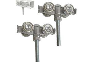 BIJUN 4 Wheel Rolley Assembly, Stainless Steel Strut channel trolley for for 1-5/8" Strut Channel to Mount Heavy Barn or Shed Sliding Doors（2pc）