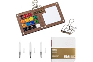 VARKAGE Mini Palette, Pocketartist Travel Set, Mini Aquarell Set, Tragbare Aquarell Palette, Zusammenklappbare Portable Aquarell Palette Mini Travel für Maler, Künstler, Studenten