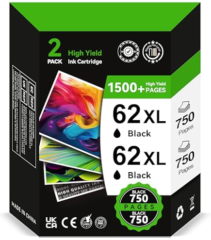 Kit Recharge Encre HP 62 - 4 X 100 Ml (noir + Couleur) - Avec Adaptateur, Seringues Et Instructions