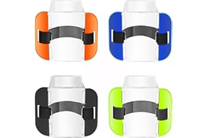 AUIDY_6TXD Arm Badge Holder, 4 Pcs Security License Badge Holder, High Visibility Armband ID Card License Badge Holder with Adjustable Strap for Emergency Workers Security Staff Doorman