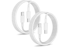 CITELECT Tipo C a Tipo C Cable de carga rápida para iPhone17/16/15,2Pack Nylon trenzado USB C a USB C 1M, Apple MFi Certified Cable para iPhone17/16/15 / MacBook/iPad Air/Mini/Pro/Samsung 23/22