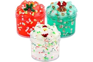 AMTONLEDA 3 Pack Jelly Cubes Clear Slime Kit Crystal Putty Clear Slime Set for Kids Chritmas Toys Stocking Fillers for Girls Boys Party Favors
