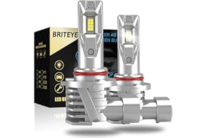Briteye Bombilla HB3 LED 60 Watts 12000Lm 6500 Kelvin Luz Blanca 400% Brighter Conception Sans Câble Plug and Play Para Faros de Coche (2 Bombillas)