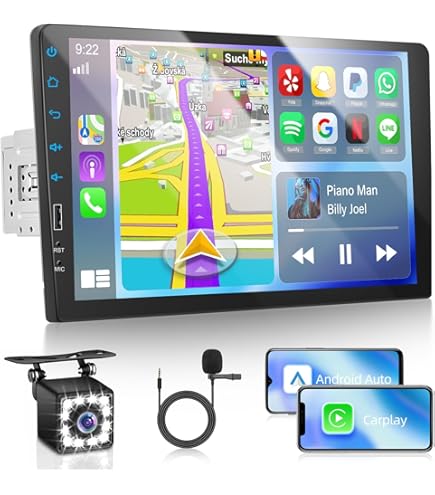 Autoradio 1 Din Carplay sans Fil et Android Auto, 5 Autoradio à écran